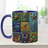 Sea Creatures - Personalized Sea Lover Accent Mug & Coaster