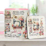 Sew Addicted To Sewing - Personalized Sewing Accent Mug
