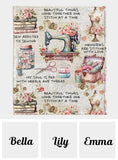 Sew Addicted To Sewing - Personalized Sewing Blanket