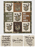 Hunting Couple - Personalized Hunting Blanket