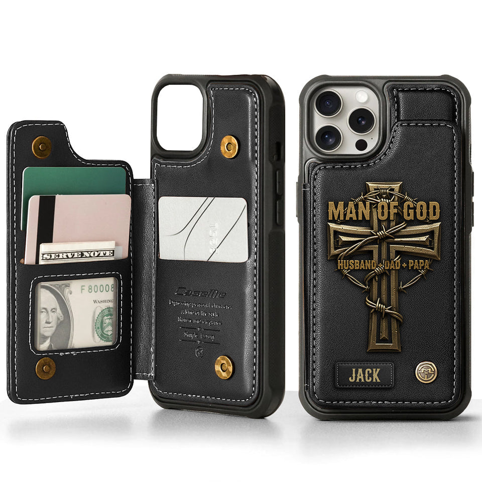Man Of God - Personalized Christian Wallet Phone Case