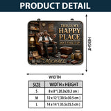 Bar Is My Happy Place - Personalized Whisky 3D Printed Cut Metal Sign