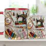 Love Sewing - Personalized Sewing Accent Mug & Coaster