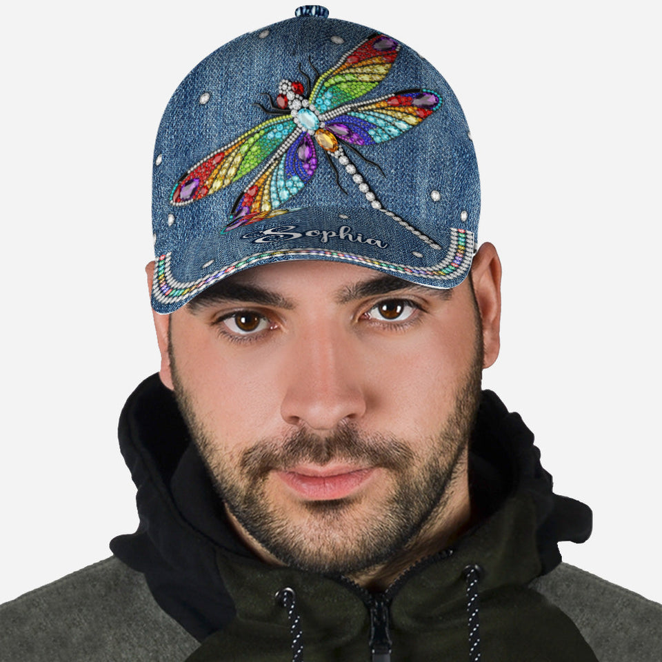 Beautiful Dragonfly - Personalized Dragonfly Classic Cap