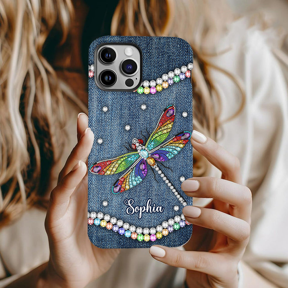 Beautiful Dragonfly - Personalized Dragonfly Full Print Phone Case
