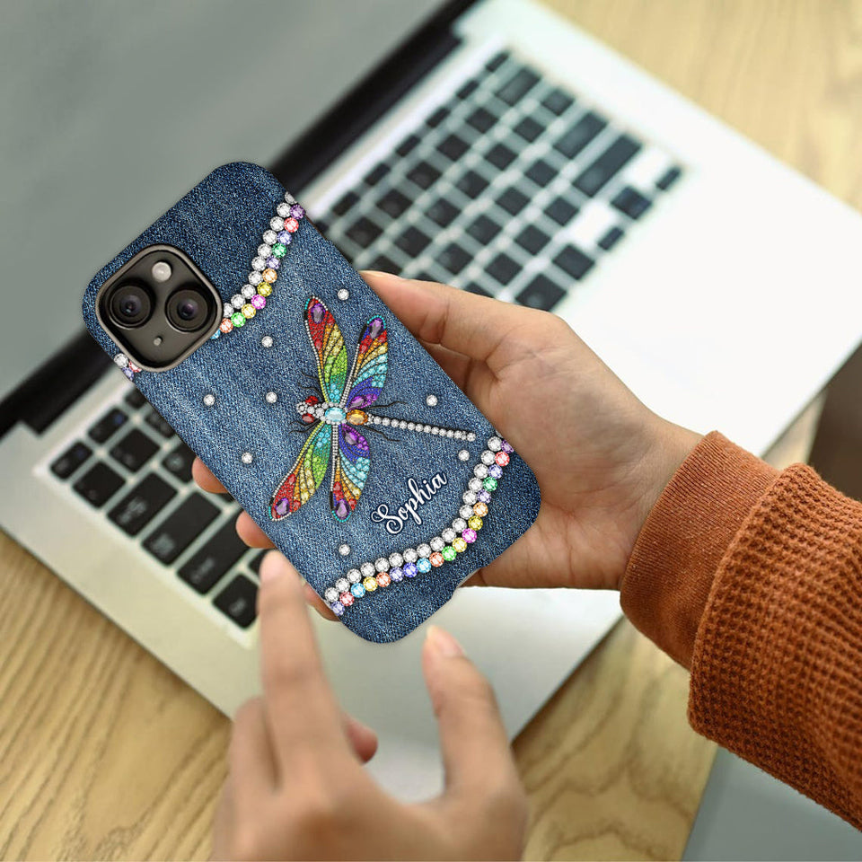 Beautiful Dragonfly - Personalized Dragonfly Full Print Phone Case