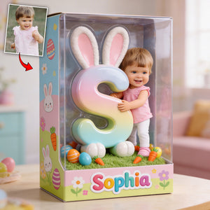 Alphabet Letter Easter Custom From Photo - Personalized Kid Custom Shaped Acrylic Plaque