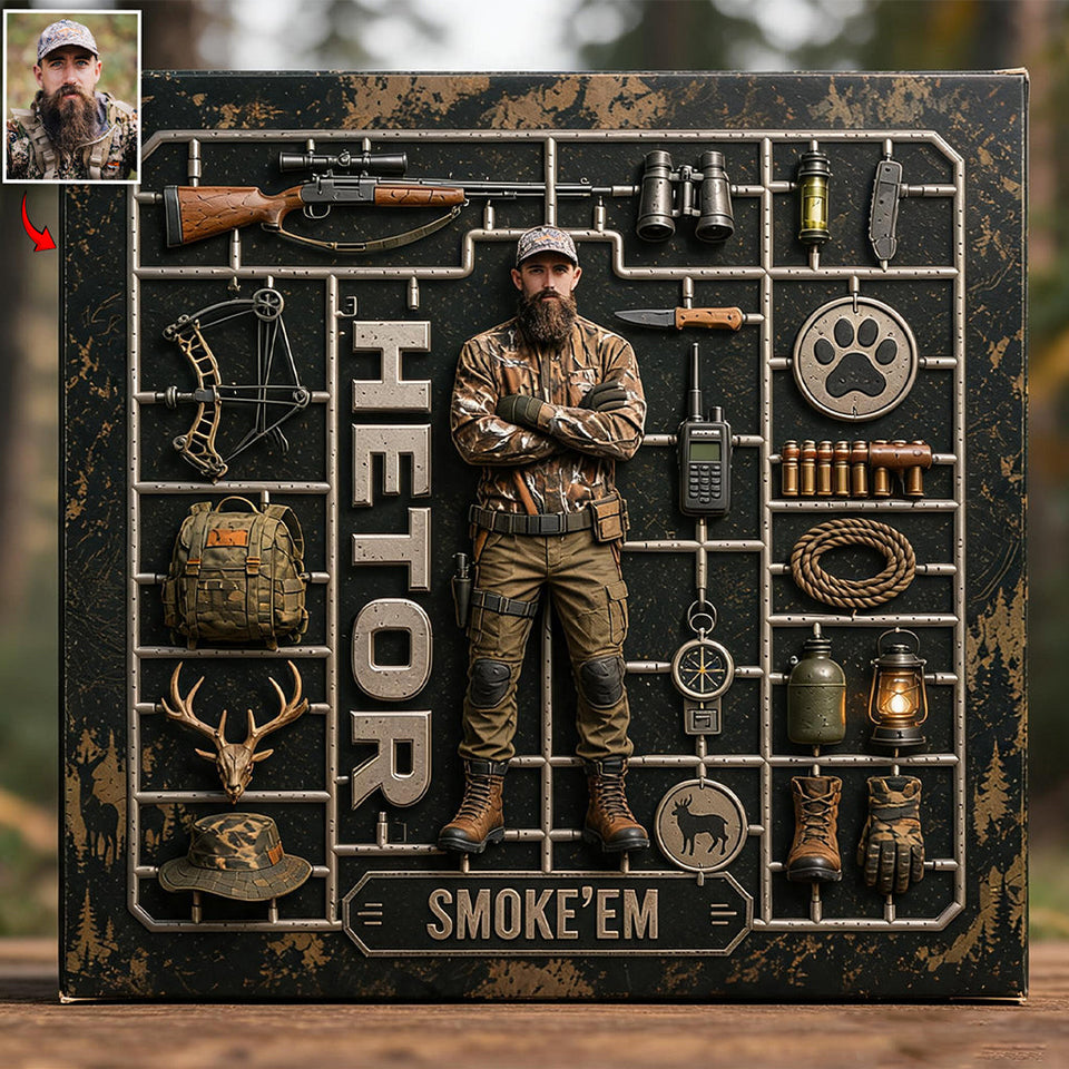 Hunting Dad - Personalized Hunting Custom Shaped Acrylic Plaque
