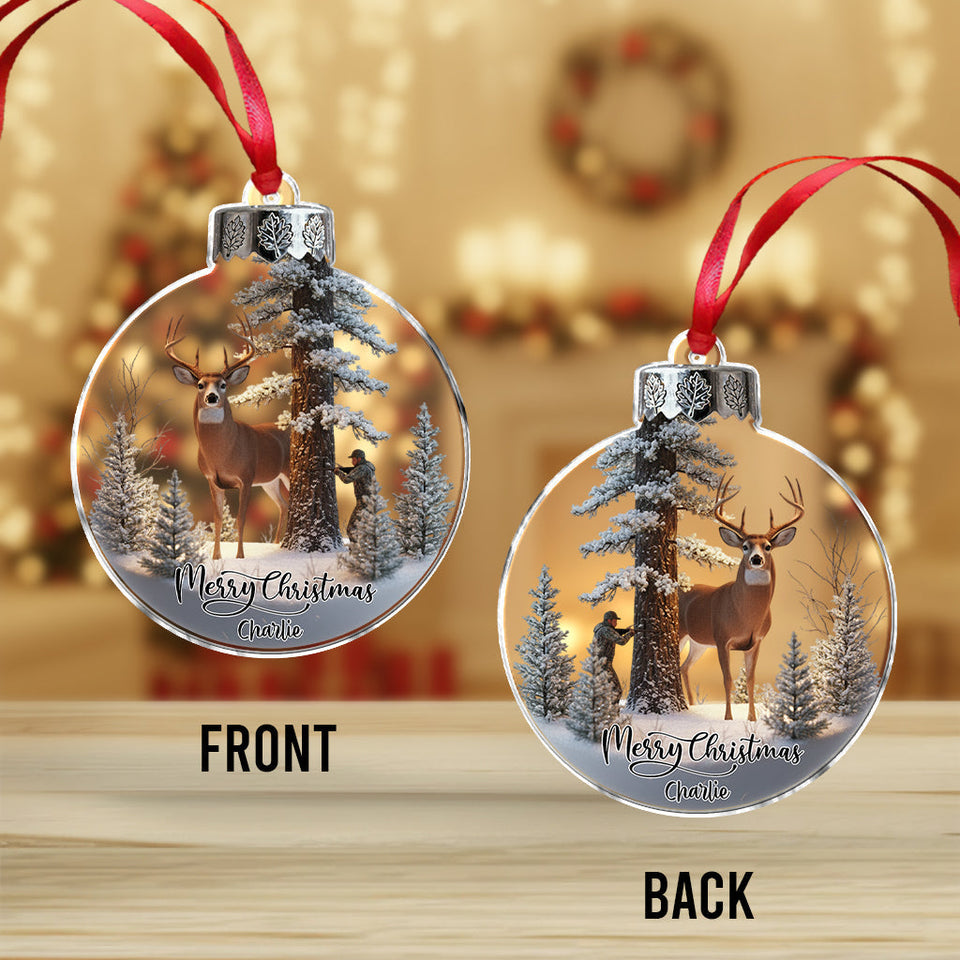 Christmas Gift For Hunters - Personalized Hunting Ornament