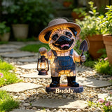 Custom Any Photo Gardening Decoration - Personalized Dog Solar Acrylic Light