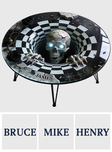 Hello There - Personalized Skull Table Custom Shape