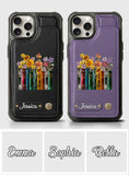 Books And Flowers - Personalized Book Wallet Phone Case