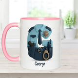 Police Custom Alphabet, Custom Initial - Personalized Police Officer Accent Mug