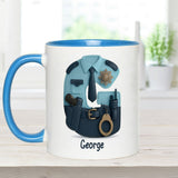 Police Custom Alphabet, Custom Initial - Personalized Police Officer Accent Mug