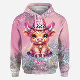Cute Highland Cow - Personalized Highland Cow All Over Shirt
