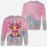 Cute Highland Cow - Personalized Highland Cow All Over Shirt