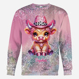 Cute Highland Cow - Personalized Highland Cow All Over Shirt