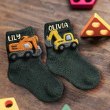 Construction Machines - Personalized Kid Socks