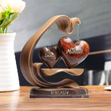Love Hearts Swing - Personalized Couple Plaque With Charm