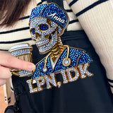 Funny Registered Nurse Skull - Personalized Nurse Pin