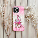 Be a Flamingo In a Flock of Pigeons - Personalized Flamingo Full Print Phone Case