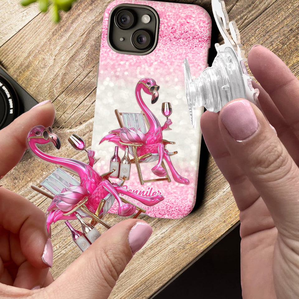 Be a Flamingo In a Flock of Pigeons - Personalized Flamingo Full Print Phone Case