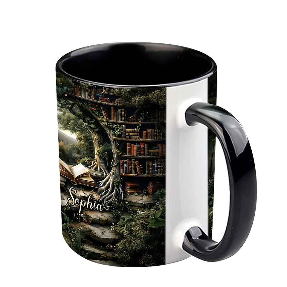Just A Girl Who Loves Reading - Gift For Book Lovers - Personalized Book Accent Mug