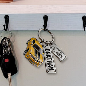 Custom Vehicle Keychain From Any Photo - Personalized Car Lover Premium Keychain With Charms