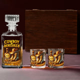 Cowboy & Whiskey - Personalized Whisky Whiskey Decanter Set