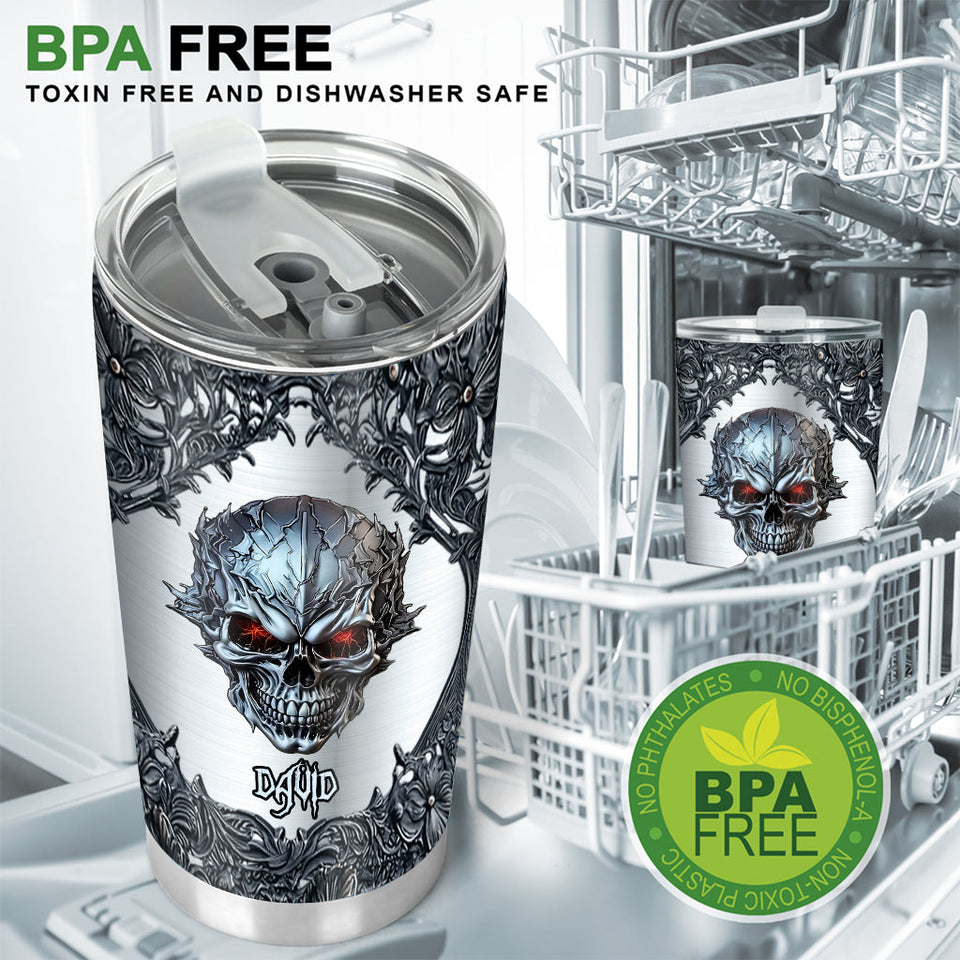 Cool Skull - Personalized Skull Tumbler