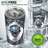 Cool Skull - Personalized Skull Tumbler