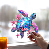 Love Turtle - Personalized Turtle Window Hanging Suncatcher Ornament