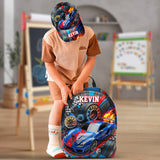 High-speed Racing Car - Personalized Kid Classic Cap & Backpack