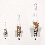Funny Ladder Climbing Gnome - Personalized Gardening Hanging Pot