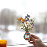 Grandma's Mom's Garden - Personalized Grandma Window Hanging Suncatcher Ornament