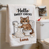 Funny Pet Bathroom Towel - Personalized Cat Towel