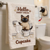 Funny Pet Bathroom Towel - Personalized Cat Towel