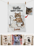 Funny Pet Bathroom Towel - Personalized Cat Towel