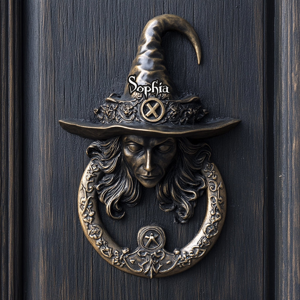 Dark Magic - Personalized Witch Cut Metal Sign