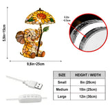 Baby Elephant With Sunflower - Personalized Elephant Acrylic LED Night Light