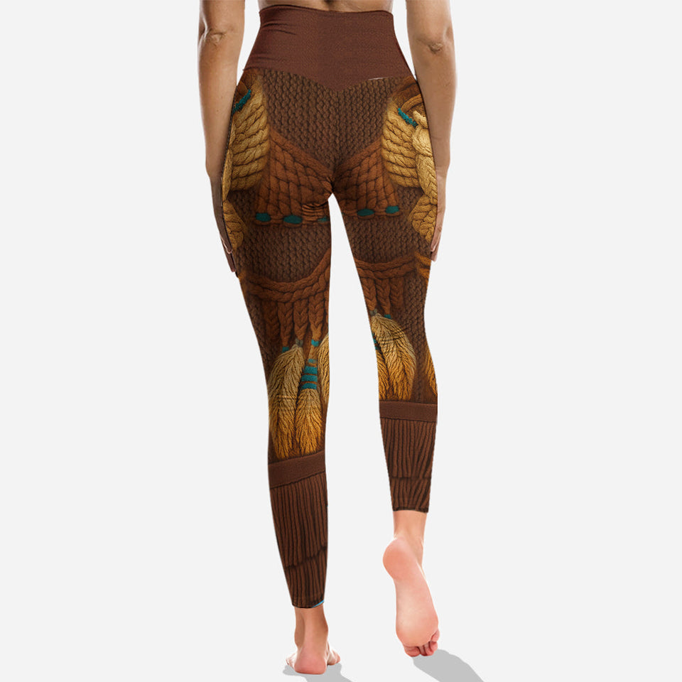 Native American Owl - Personalized American Indian Hoodie and Leggings
