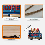 Welcome - Personalized Dog Custom Shaped Wood Sign