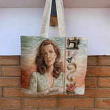 Any Photo Love Sewing - Personalized Sewing Quilted Tote Bag