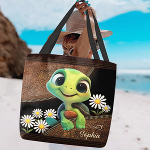 Just A Girl Who Loves Turtle - Personalized Turtle Tote Bag