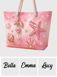 Summer Vibes - Personalized Sea Lover Beach Bag With Charms
