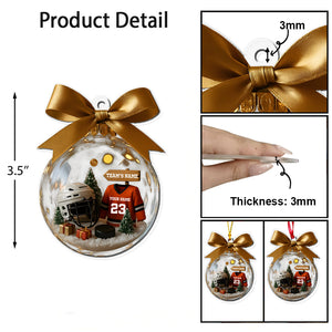 Hockey Season Is Coming - Personalized Hockey Transparent Ornament