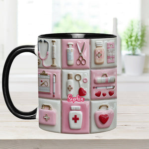Love Nurse Life - Personalized Nurse Accent Mug