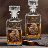 Man Of God - Personalized Christian Whiskey Decanter Set