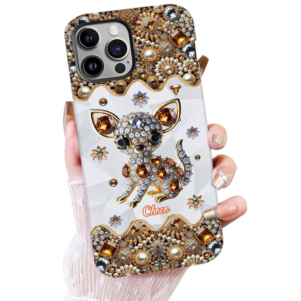 Love Chihuahuas - Personalized Dog Full Print Phone Case