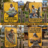 If You're Looking For A Sign - Personalized Fishing Cut Metal Sign